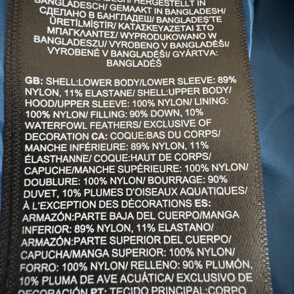 TNF The North Face Castleview 50/50 800 Down Blue Hiking Jacket Puffer Men L - Picture 3 of 8